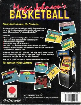 Magic Johnson's Basketball box cover back